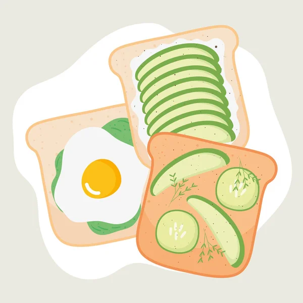 Colazione toast design — Vettoriale Stock