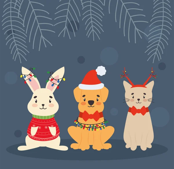 Різдвяні тварини ілюстрація — стоковий вектор