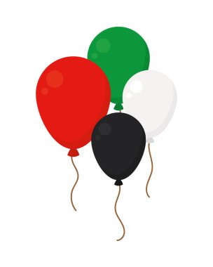 Birleşik Arap Emirlikleri bayrak rengi balonları