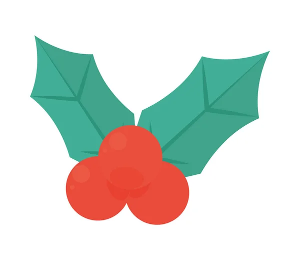 Christmas holly berry icon — Stock Vector