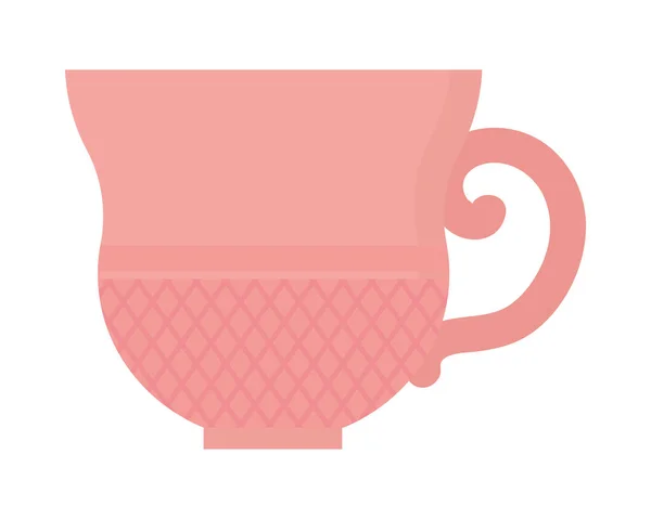 Icône de tasse vintage rose — Image vectorielle