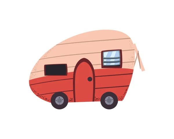 Red caravan design — Stock Vector