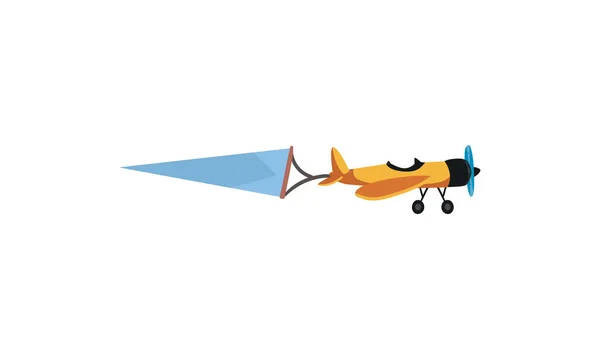 Conception de l'avion jaune — Image vectorielle