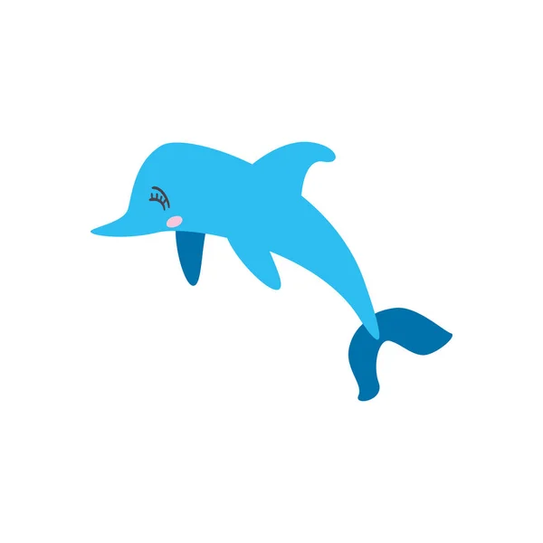Design dauphin bleu — Image vectorielle