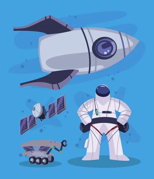 Плакат космічного дослідника — стоковий вектор