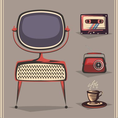 dört retro simge