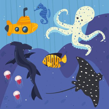 Sualtı canlıları tasarım