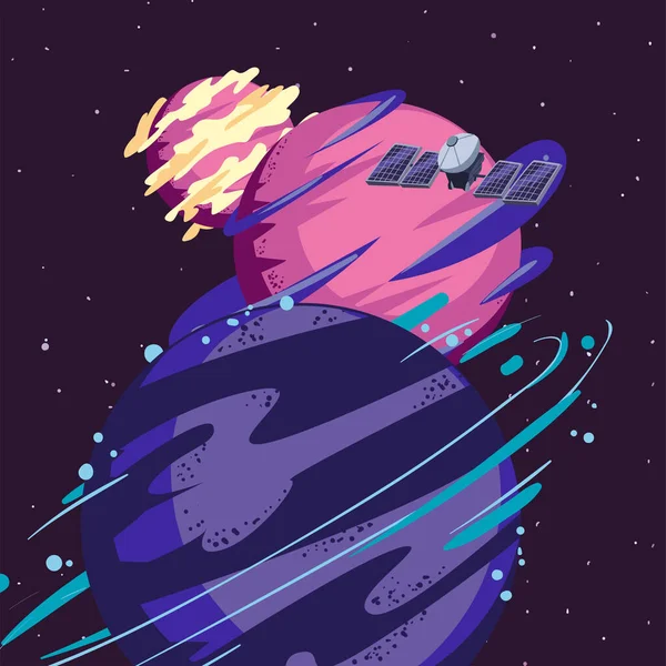 Affisch för planetarisk inriktning — Stock vektor