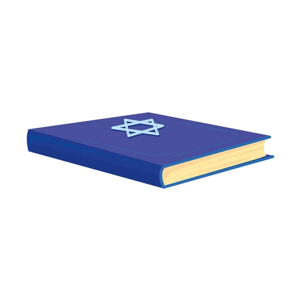 Livro judaico com estrela —  Vetores de Stock