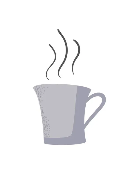 Taza de café de metal — Vector de stock