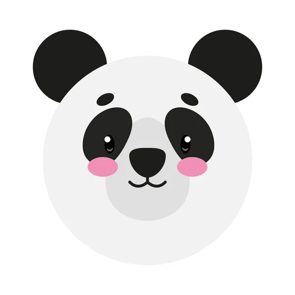 Cabeza de oso panda — Vector de stock