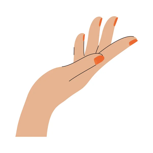 Kobiety ręka z manicure — Wektor stockowy