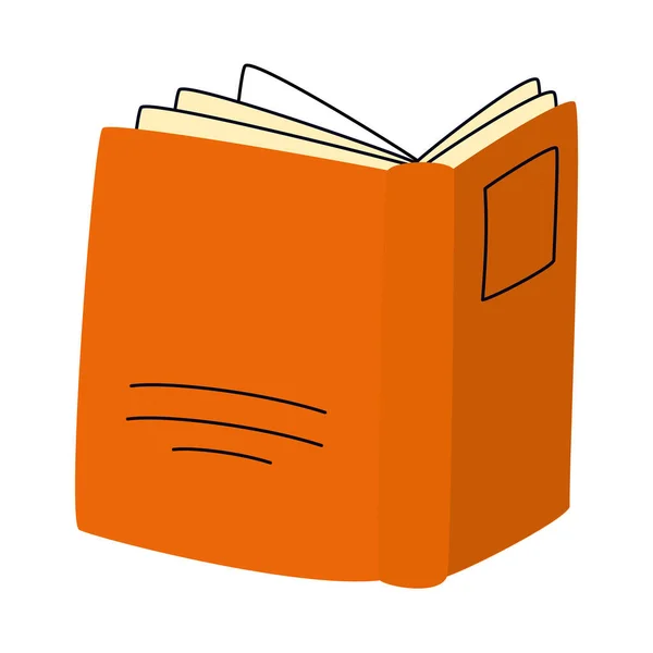 Oranžová ikona knihy — Stockový vektor