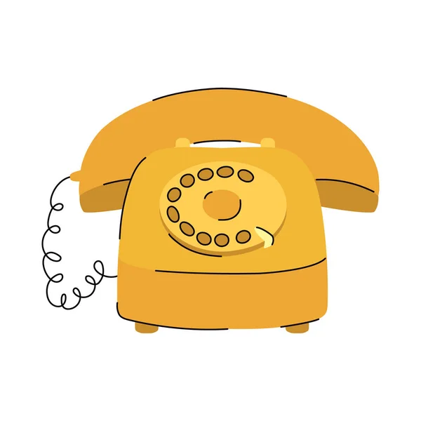 Icono telefónico antiguo — Vector de stock