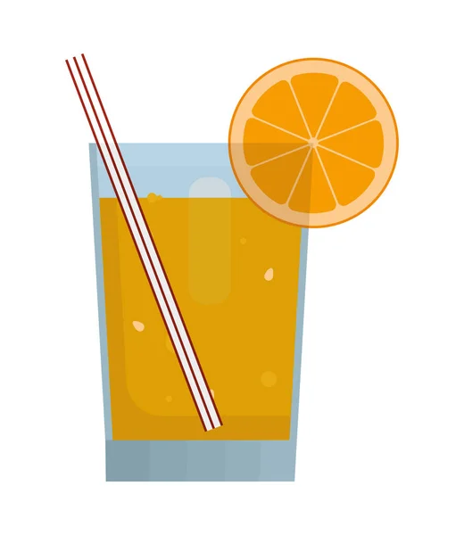桔子汁玻璃 — 图库矢量图片