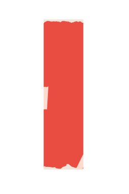 Kırmızı yırtık kağıt