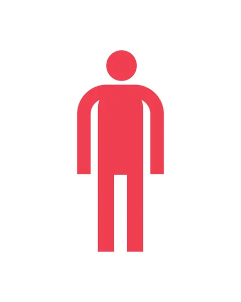 Icône mâle rouge — Image vectorielle