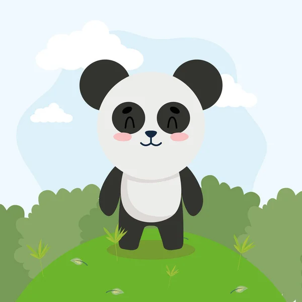 Panda medve poszter — Stock Vector