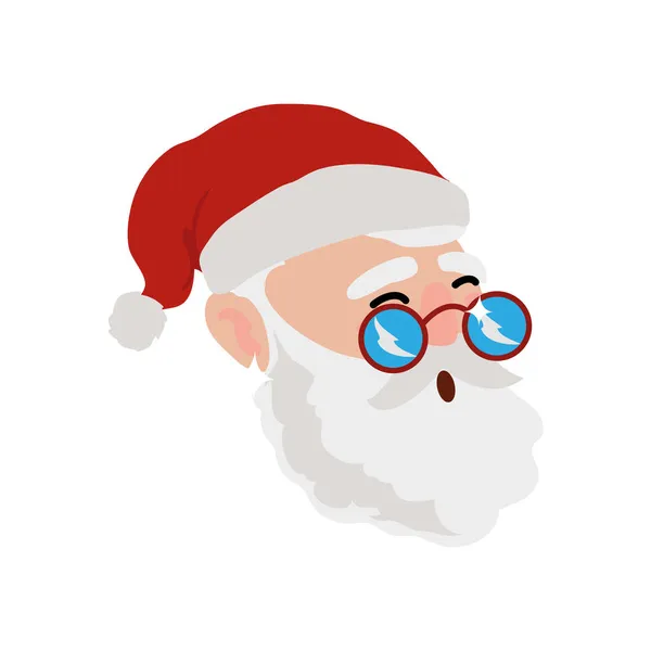 Beau visage de Père Noël — Image vectorielle