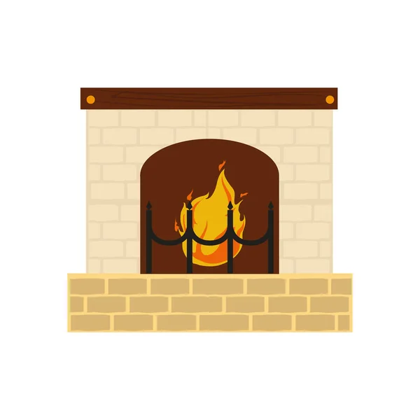 Conception de cheminée en brique — Image vectorielle