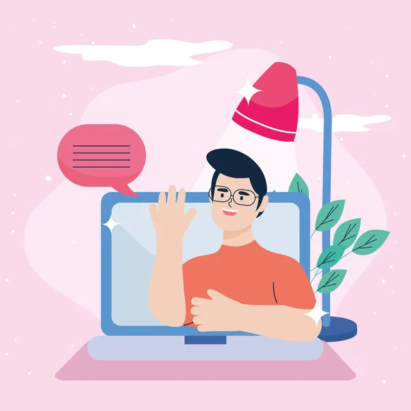 Conception de devoirs en ligne mignon — Image vectorielle