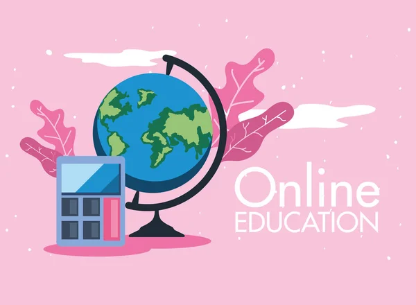 Online εκπαιδευτική εικόνα — Διανυσματικό Αρχείο