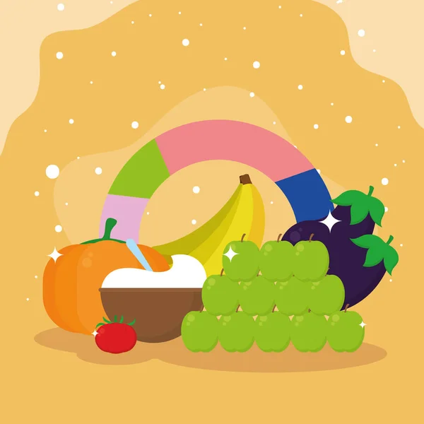 Keto design alimentaire — Image vectorielle