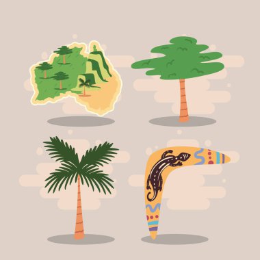 dört Avustralya simgesi