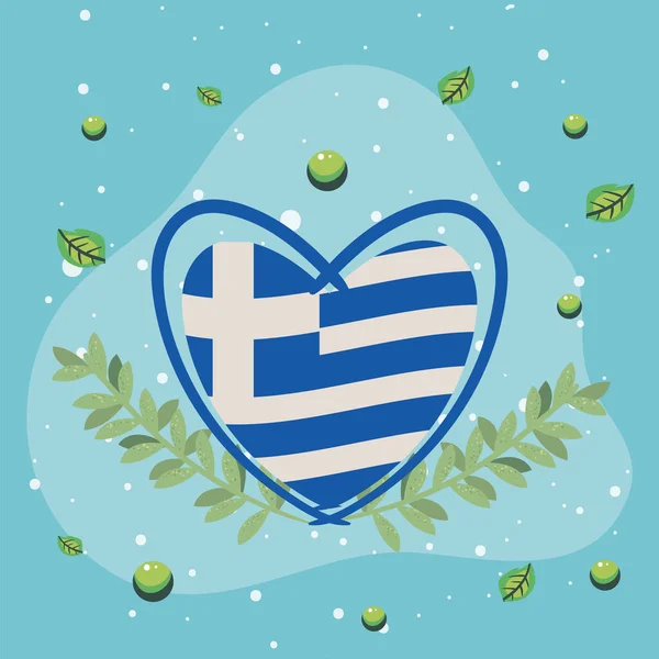 Amor grego e uvas — Vetor de Stock