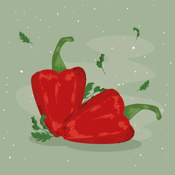 Abbildung für rote Paprika — Stockvektor