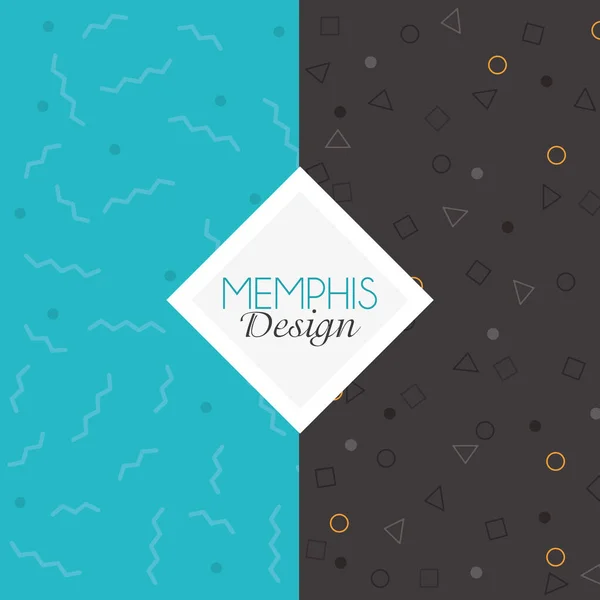 Motifs de memphis colorés ensemble — Image vectorielle