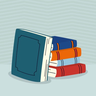 renkli kitaplar resimleme