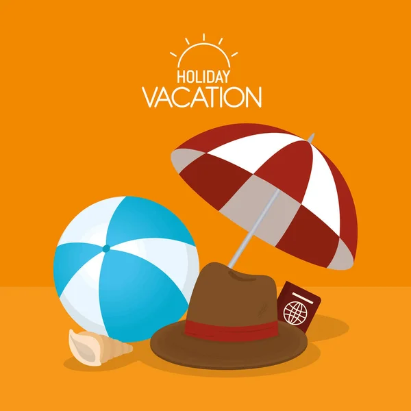Illustration vacances vacances — Image vectorielle