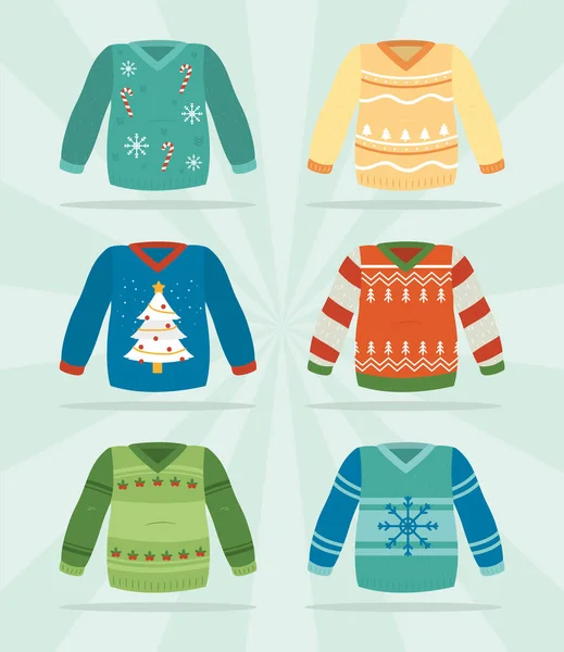 Рождественские свитера — стоковый вектор