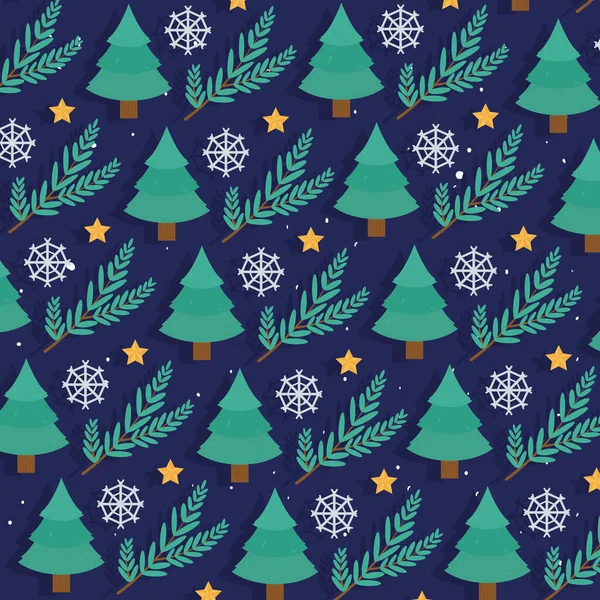 Kerstplanten behang — Stockvector