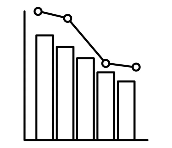 Icono gráfico de barras — Vector de stock