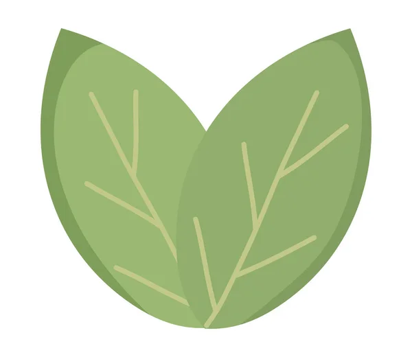 Icono de hojas verdes — Vector de stock