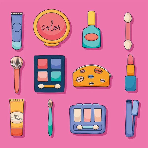 Maquillage et cosmétiques — Image vectorielle