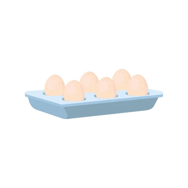 Taza de huevo con huevos — Vector de stock