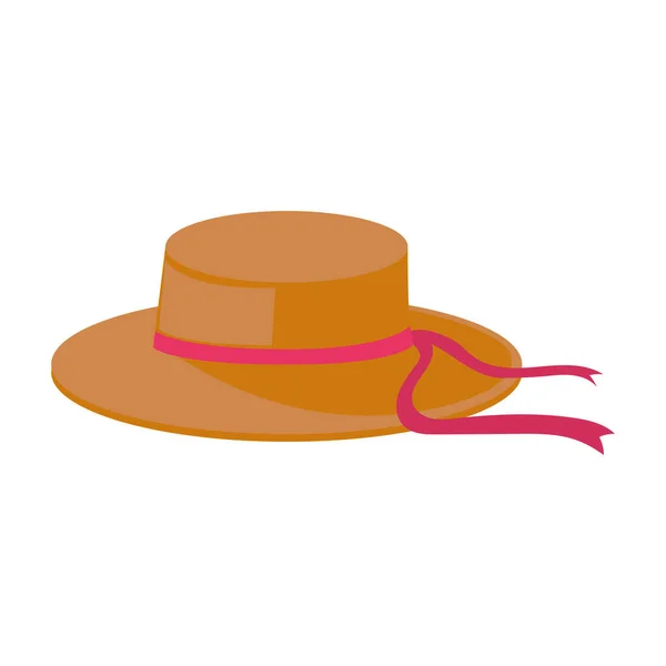 Ilustrace plážového klobouku — Stockový vektor