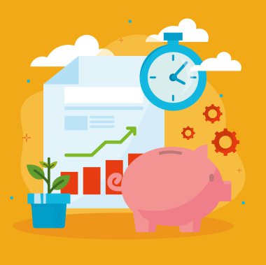 Girişimcilik simgeleri kartı