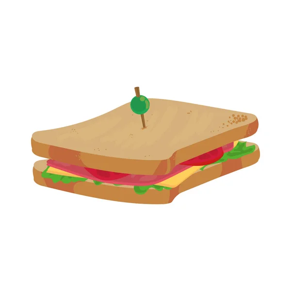 Σχεδιασμός σάντουιτς ζαμπόν — Διανυσματικό Αρχείο