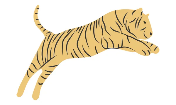 Springen tijger pictogram — Stockvector