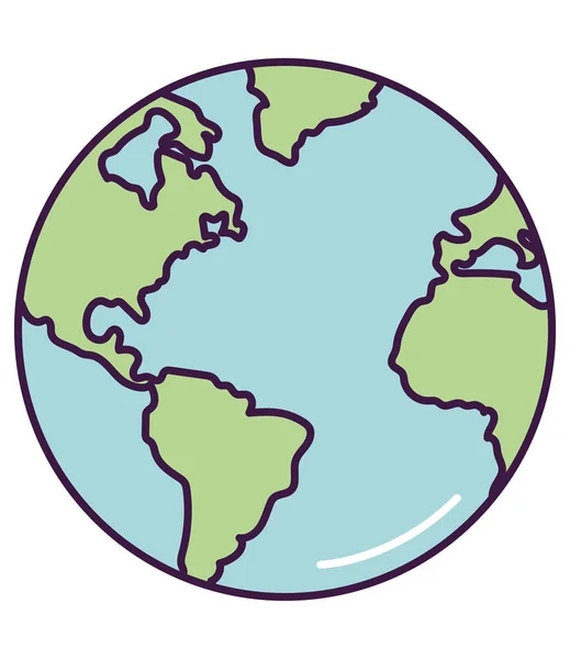 Icona del pianeta terra — Vettoriale Stock