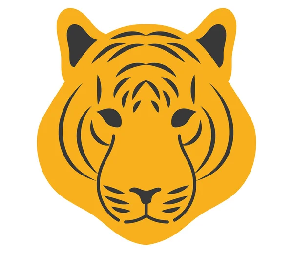 Icono de cabeza de tigre — Vector de stock