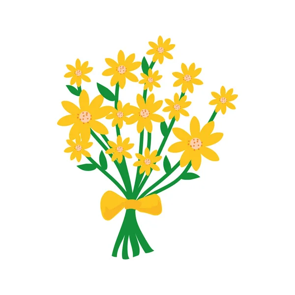 Bouquet de tournesol design — Image vectorielle