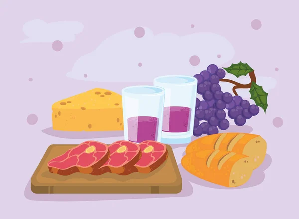 Illustration av livsmedelsingredienser — Stock vektor