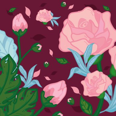 Gül çiçekli arka plan