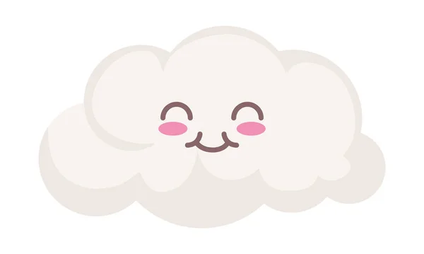 Kawaii cloud icon — Stock Vector