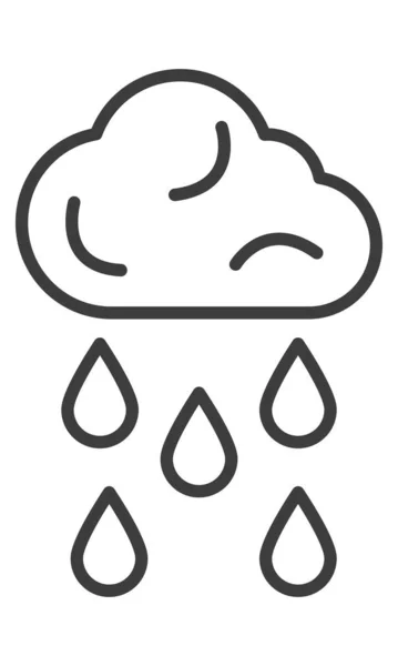 Nuage avec gouttes pluvieuses — Image vectorielle